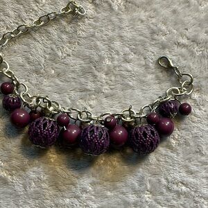 Purple Gemstone Bracelet with Elegant Faceted Design